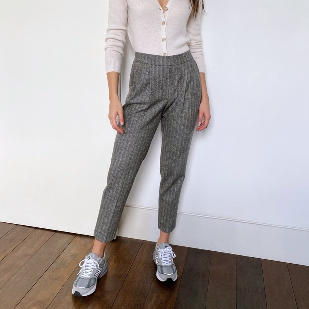 Aritzia Babaton Cohen Wool Cashmere Blend Striped Pants